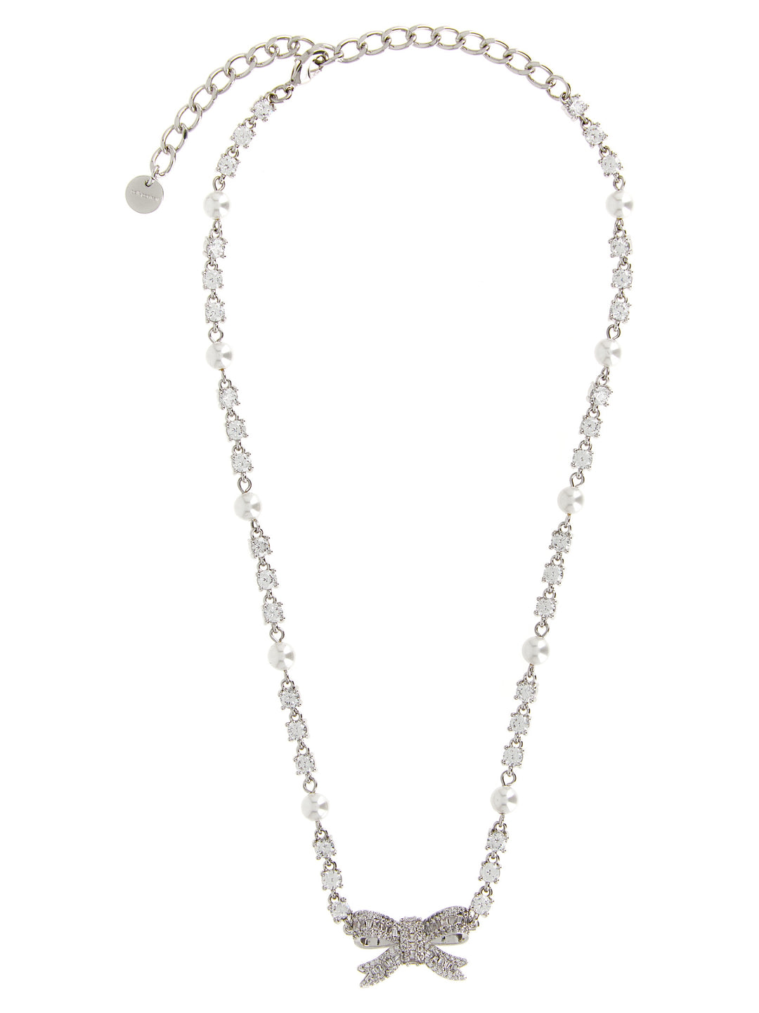 Self Portrait Crystal Pearl Bow Jewelry - Silver | 0cce0034967375e9024b5d9c7db63e3e42dd39da