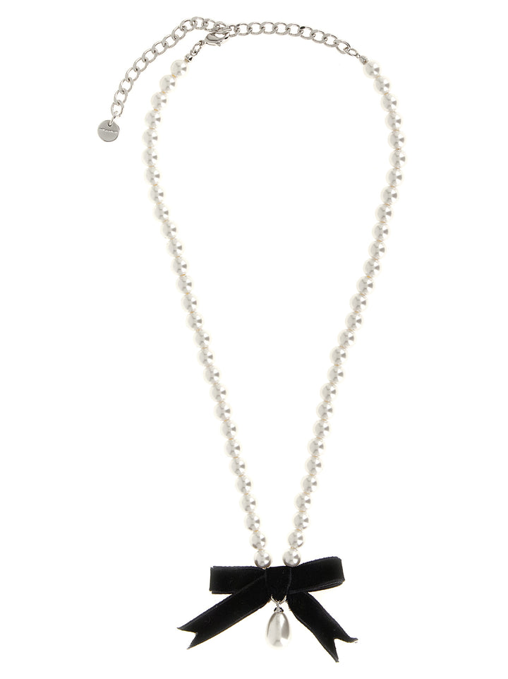 Self Portrait Black Bow Pearl Jewelry - White/Black | 799856e73f0d8bf0ca8c5784e1b7d27a480b92bd