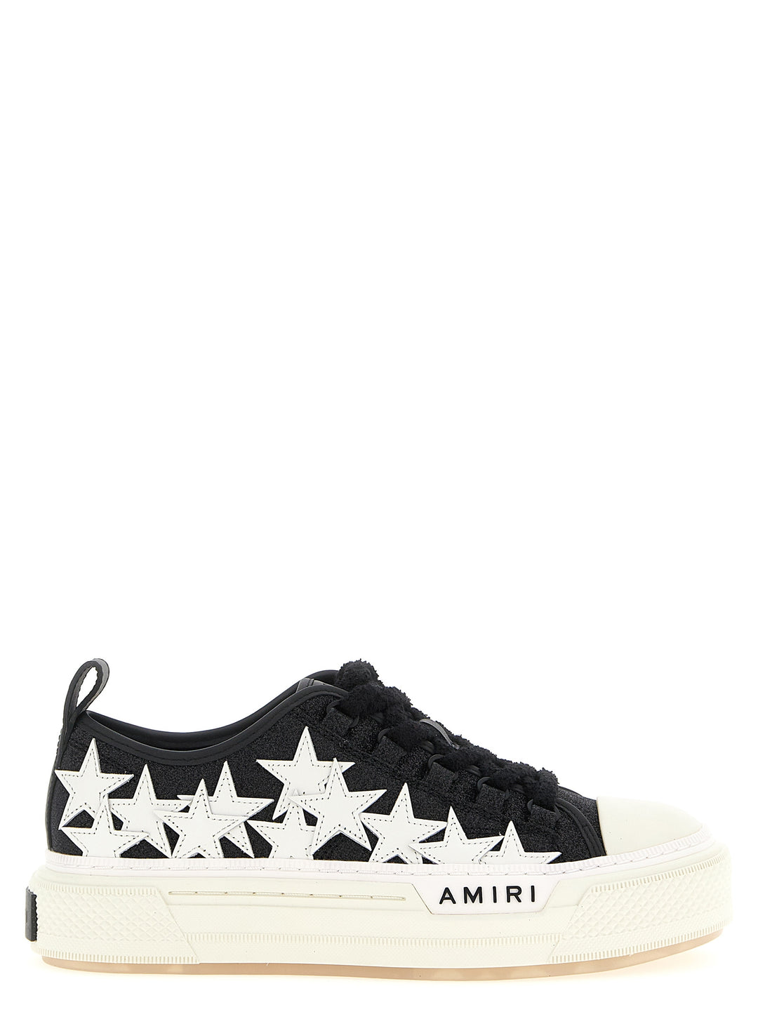 Amiri Glitter Stars Court Low Sneakers - White/Black | aaeee283c2aa7314e24215962b7dc017d630b7b3