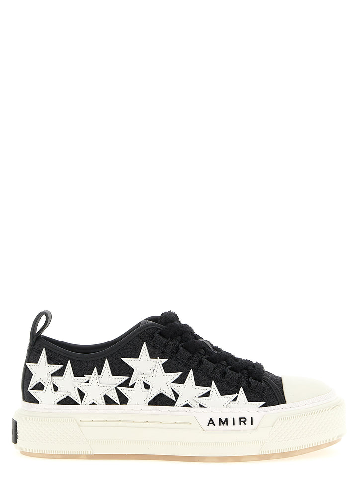Amiri Glitter Stars Court Low Sneakers - White/Black | aaeee283c2aa7314e24215962b7dc017d630b7b3