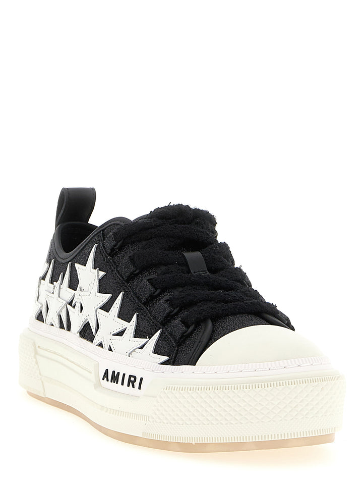 Amiri Glitter Stars Court Low Sneakers - White/Black | ade30b40617965b7264ab0501422d875663ba7c7