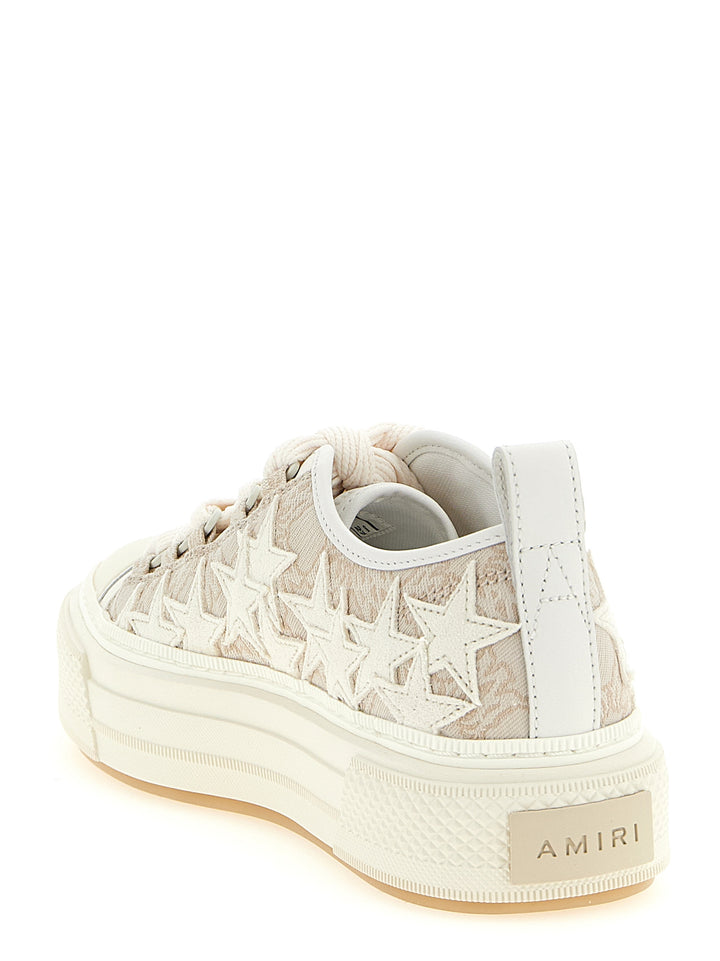 Amiri Ma Quad Stars Court Low Sneakers - Beige | f7270f200a96ce9d344db5455f29470d80dbc652