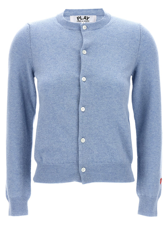 Small Heart Sweaters And Cardigans Light Blue