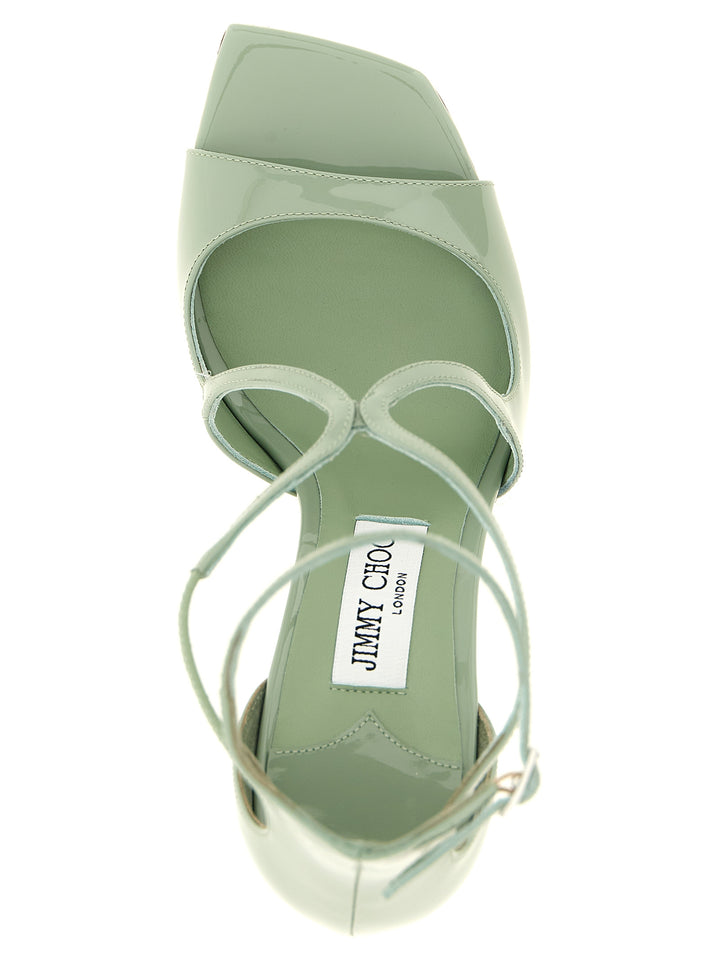 Jimmy Choo Azia Sandals - Green | 88c5d4a767bdac600cecd5663fbde623621d1add