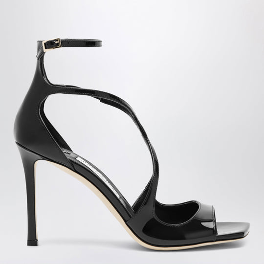 Azia Sandals In Black Patent Leather