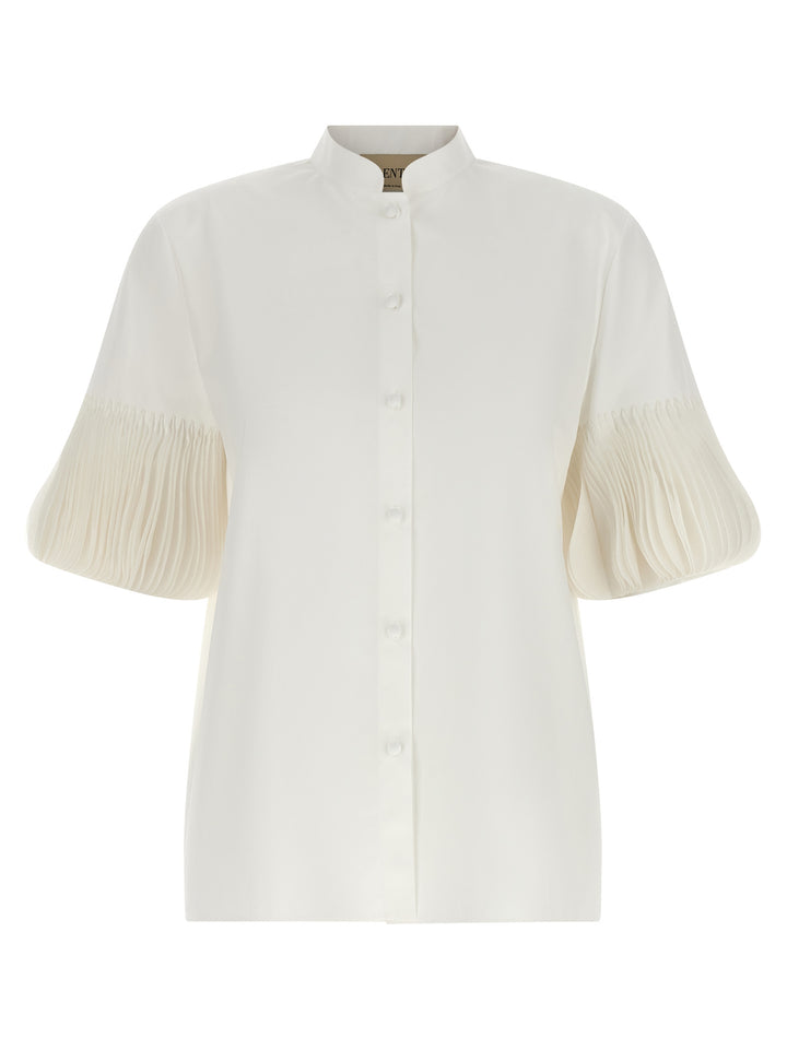 Valentino Garavani Valentino Garavani Poplin Embroidered Shirt Shirt and Blouse - White | 050d6dcc5d4bbc1fd53f329d239b28da01ebb37e