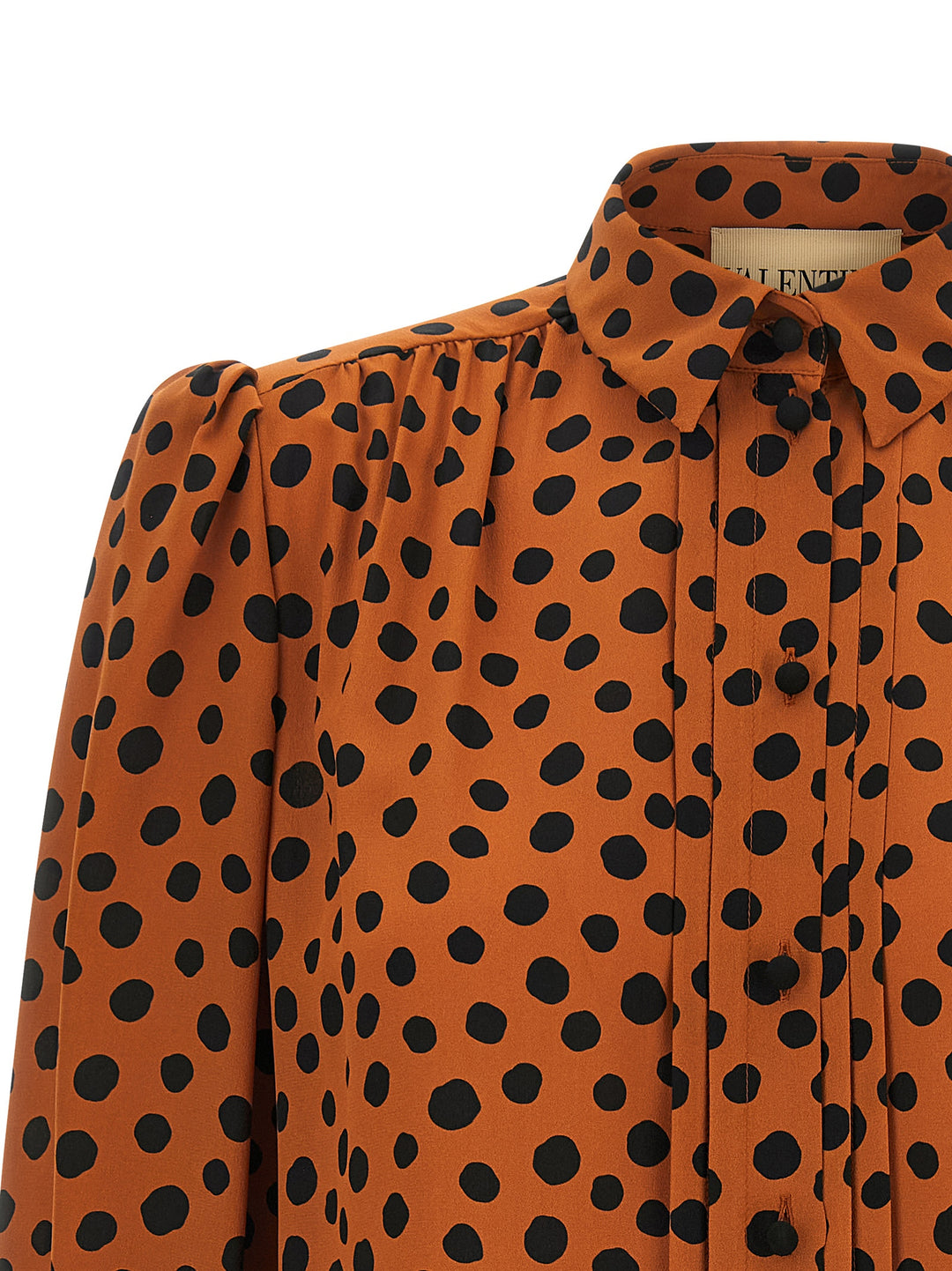 Valentino Garavani Polka Dot Print Shirt Shirt and Blouse - Orange | 8b1d8cab52a2a9045e626e6c63eea1a88b5aa5fd