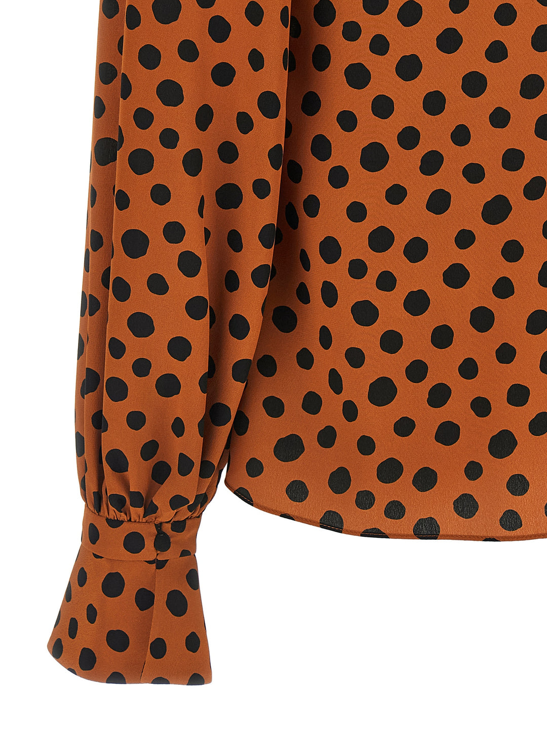 Valentino Garavani Polka Dot Print Shirt Shirt and Blouse - Orange | b746bcdf12ddf4487bcc95ce764b6437691ca152