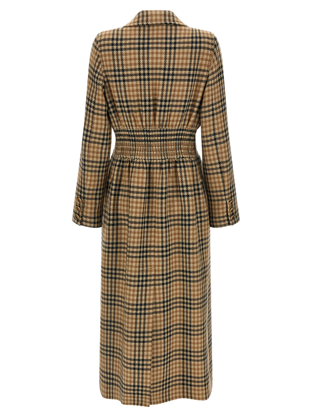 Valentino Garavani Valentino Garavani Houndstooth Wool Coat Coats and Trench Coats - Brown | 0bc3ae2beba5f70157372f8c8a5774af46304790
