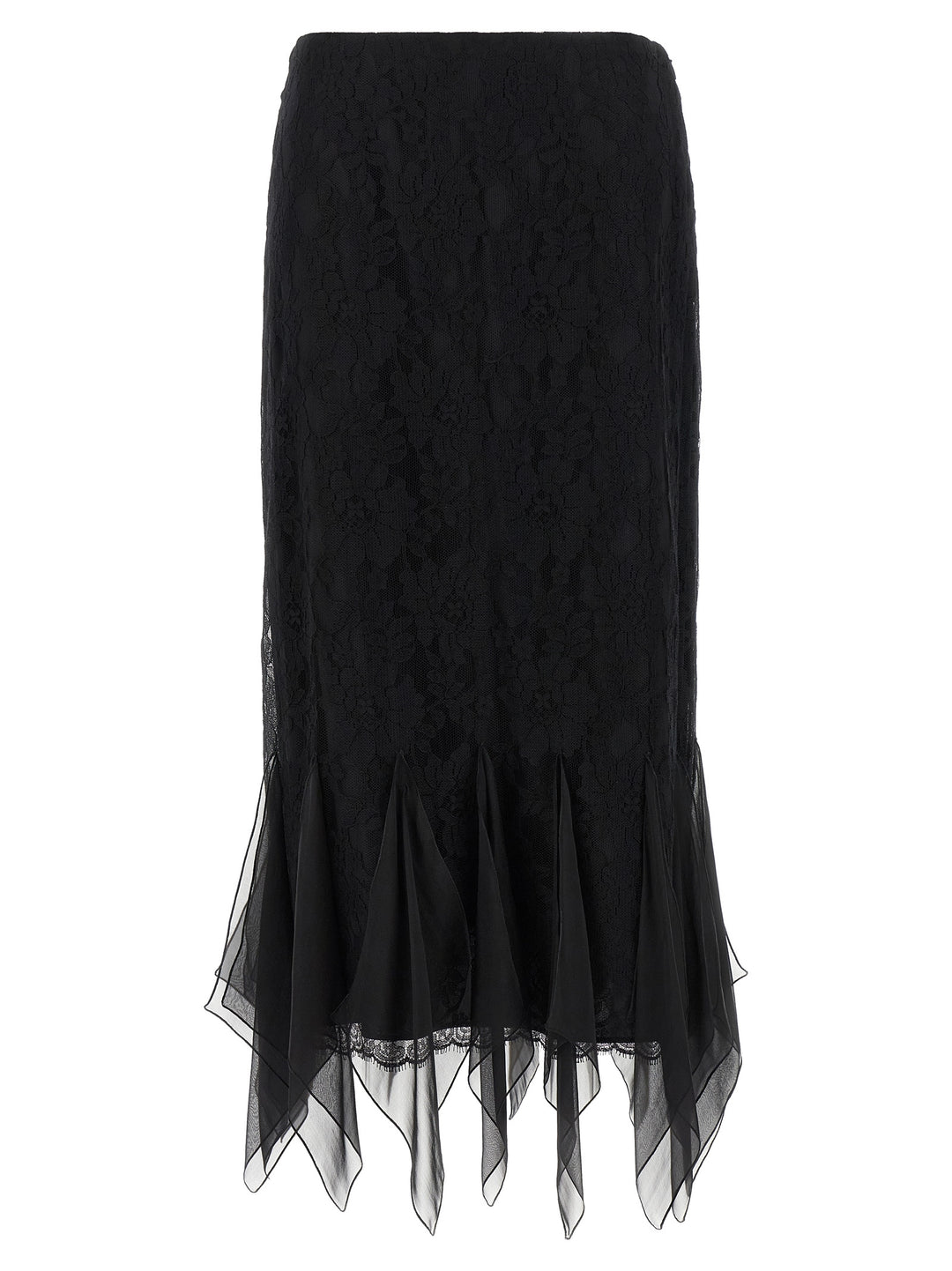 Valentino Garavani Valentino Garavani Lace Skirt Skirts - Black | f74179f07f7ff11de621b03e0ddbb75e437fa822