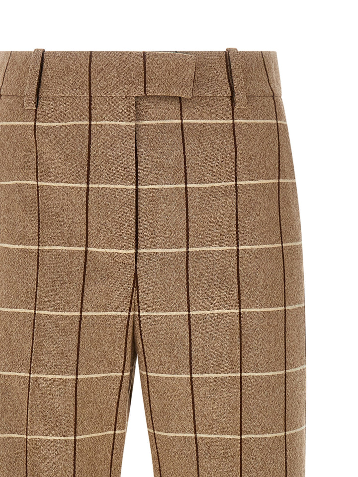 Valentino Garavani Valentinogaravani Wool  With Window Pattern Pants - Beige | 21da8de70dffda69899206ff573aa3b60cfa4142