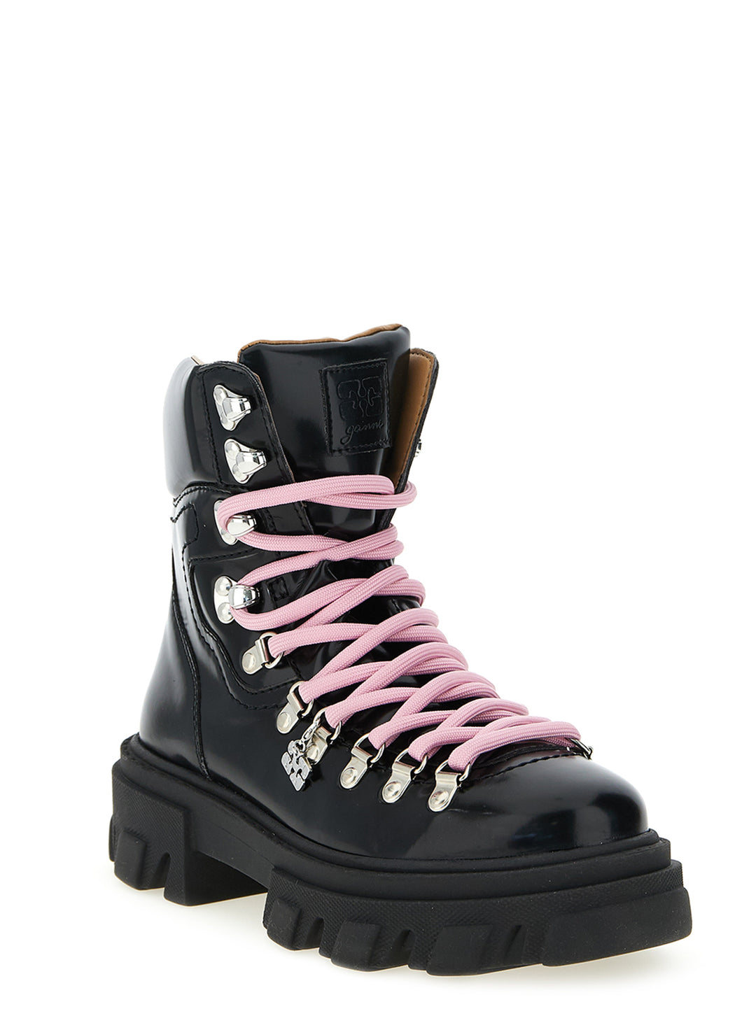 Ganni Cleated Mountain Boots and Ankle Boots - Black | c1eac5155270907f6d4804a2ef58e4c3fb128648