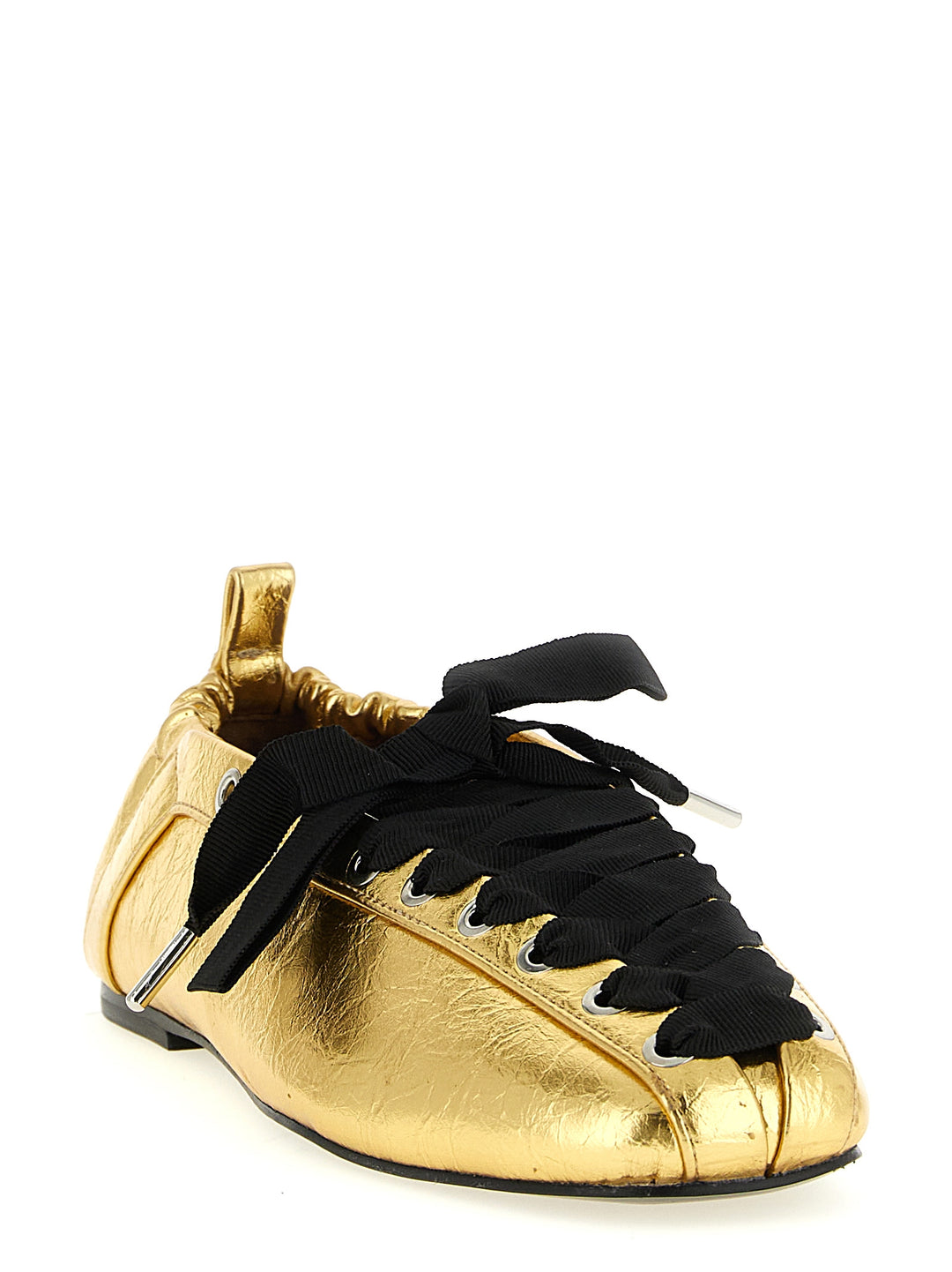 Ganni Lace-Up Flat shoes - Gold | eea5409073b7cce83aca4a1d0a5f28a9476d9eb9