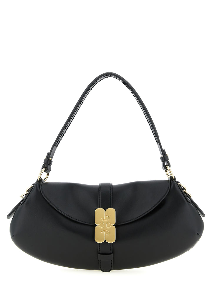 Ganni B-Kat Shoulder Bags - Black | 147da39525c5e2aebd34ab626f1acb383646ec3b