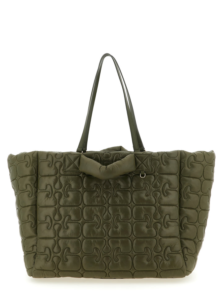Ganni Quilted Re-Tech Xxl Tote Tote Bag - Green | 0640b45ec199a1bc69eb299f2f26c1cd89999fa4
