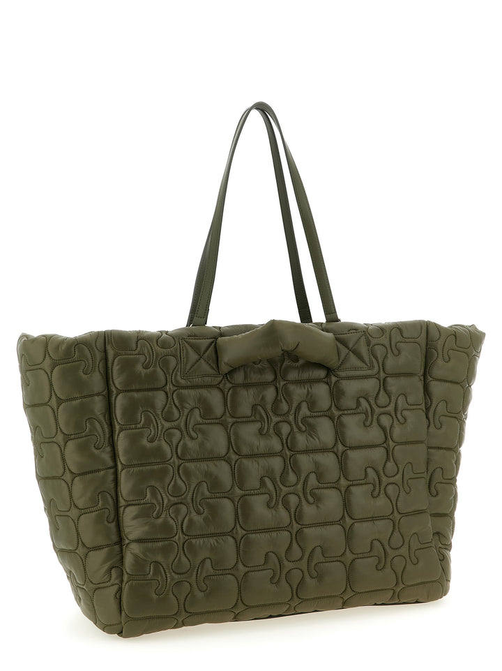 Ganni Quilted Re-Tech Xxl Tote Tote Bag - Green | d8ddee1882c8fa39181b4216ee56045eb0891d14
