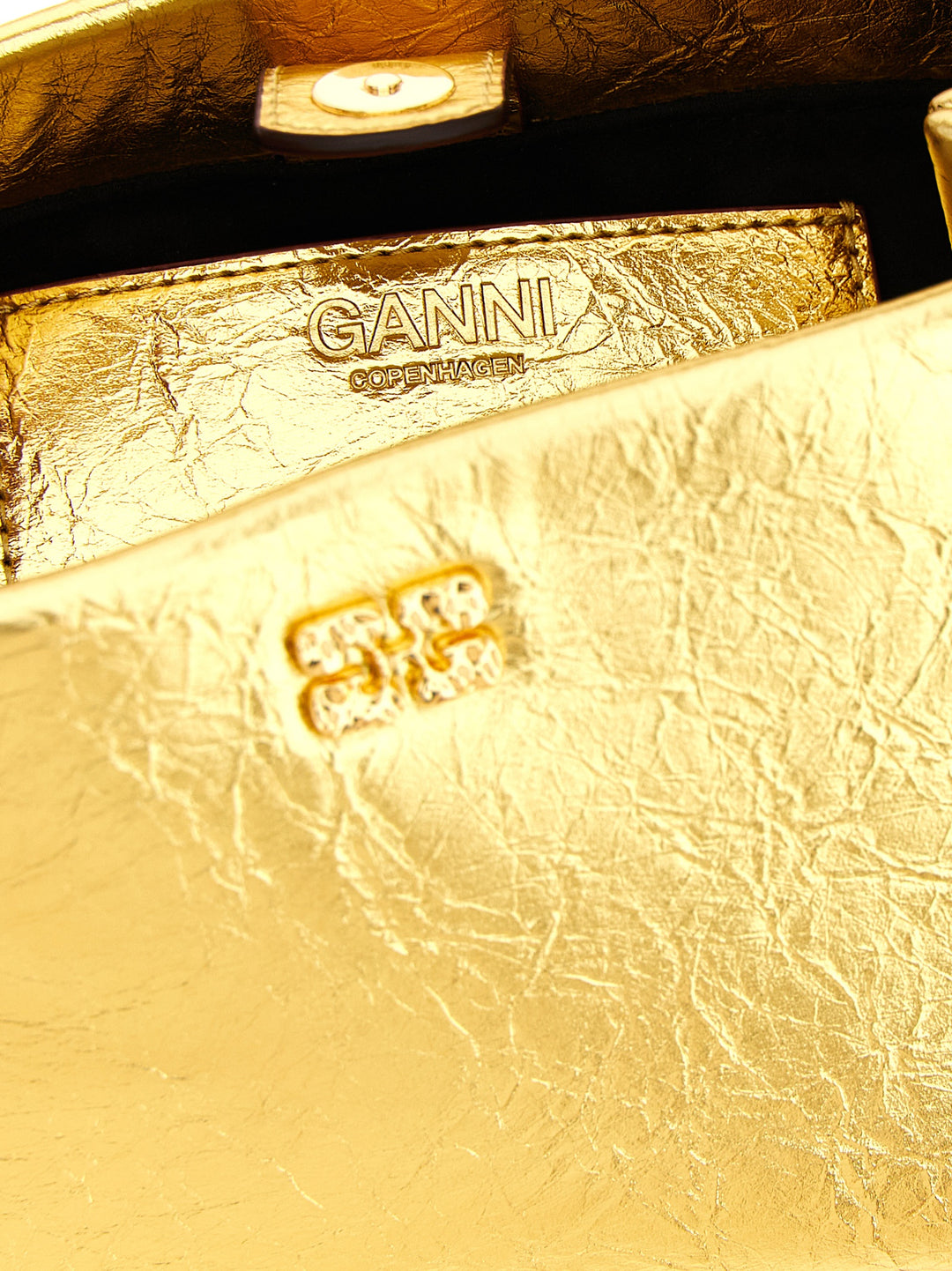 Ganni Bou Hand Bags - Gold | 296ef3e5f6c9a1e2cbaabb25a57990cbcf0c3c28