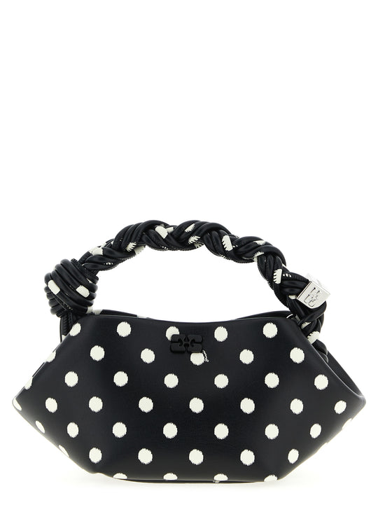 Polka-Dot Bou Hand Bags Black
