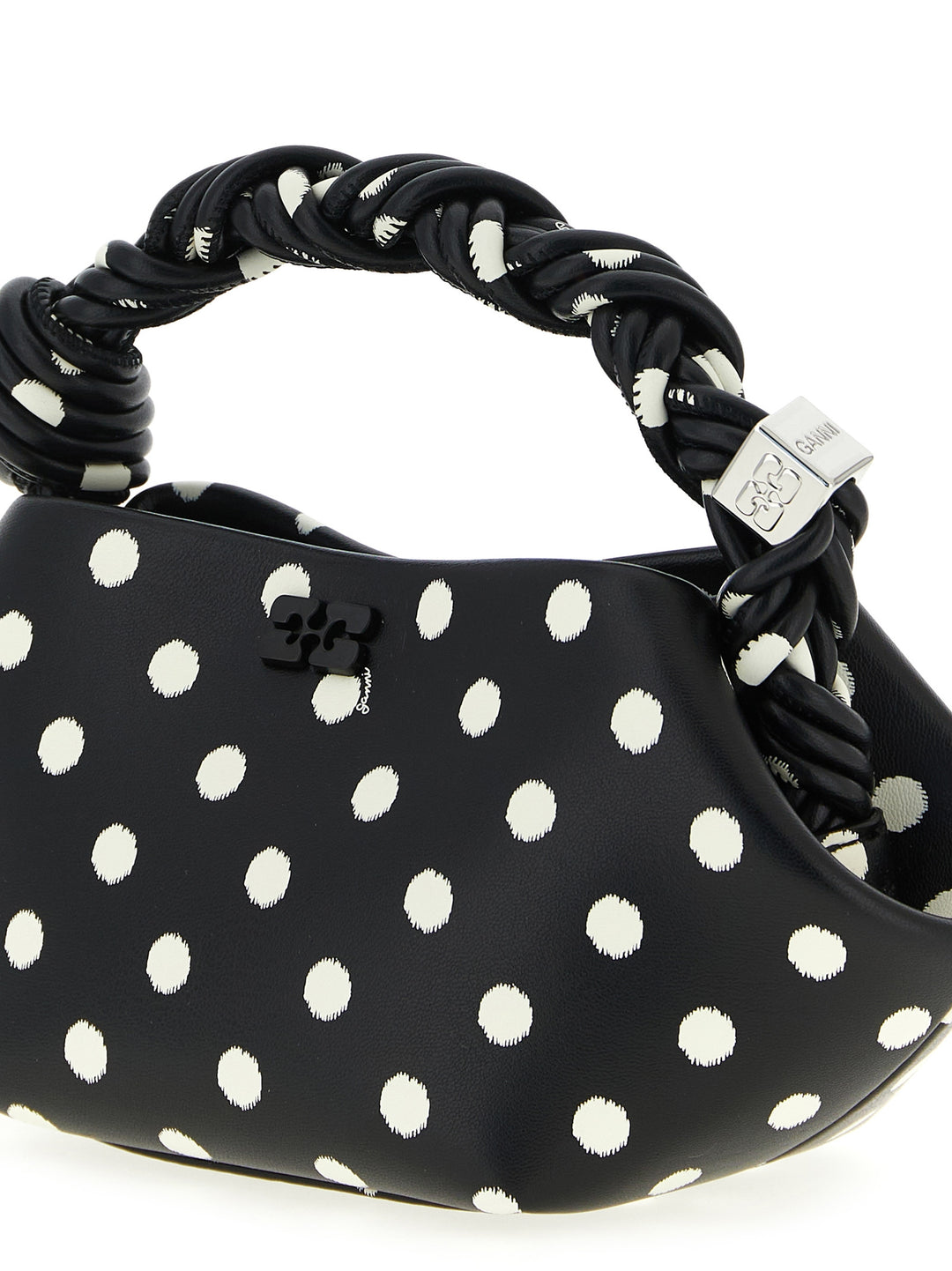 Ganni Polka-Dot Bou Hand Bags - Black | 81b108b454d5efae7d3852e0301aa33bfb59d644