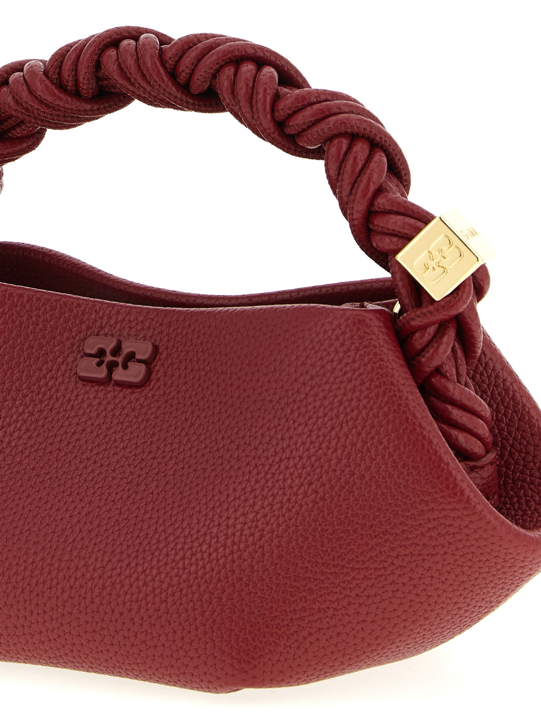 Ganni Bou Grained Hand Bags - Red | 235ced2641ec3cac8e15d67b87102860a53d7449