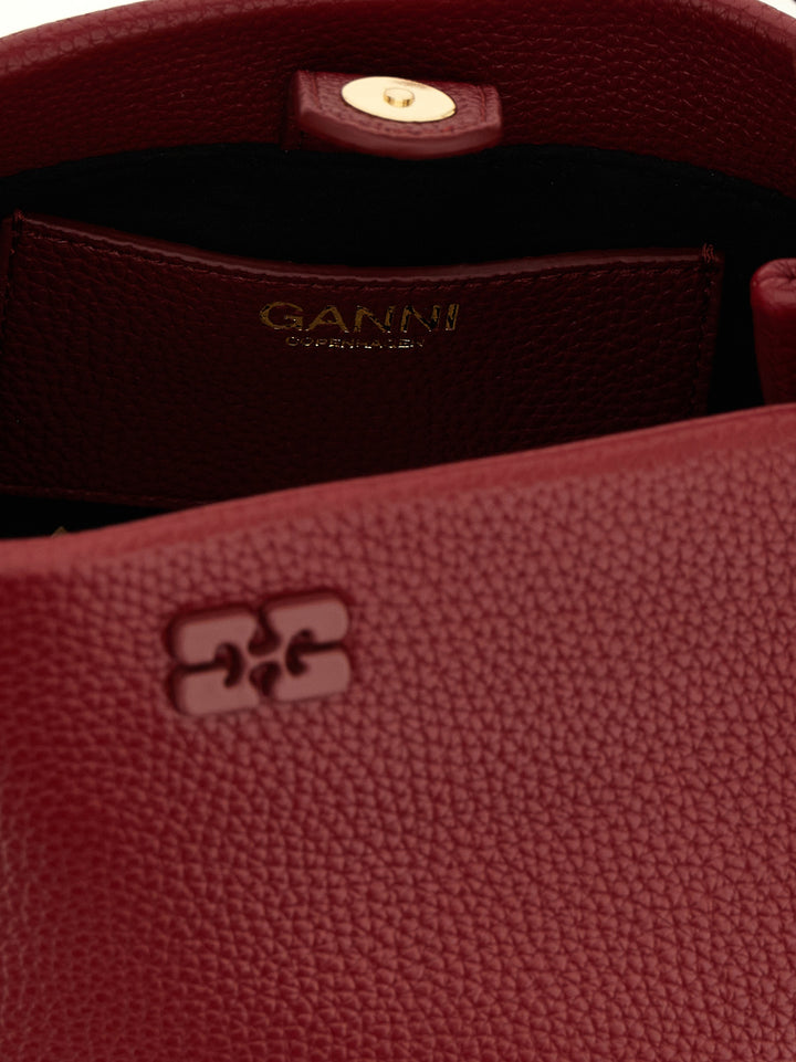 Ganni Bou Grained Hand Bags - Red | 0ed1e22dfb253585a456641d5892ddb2088f15f6
