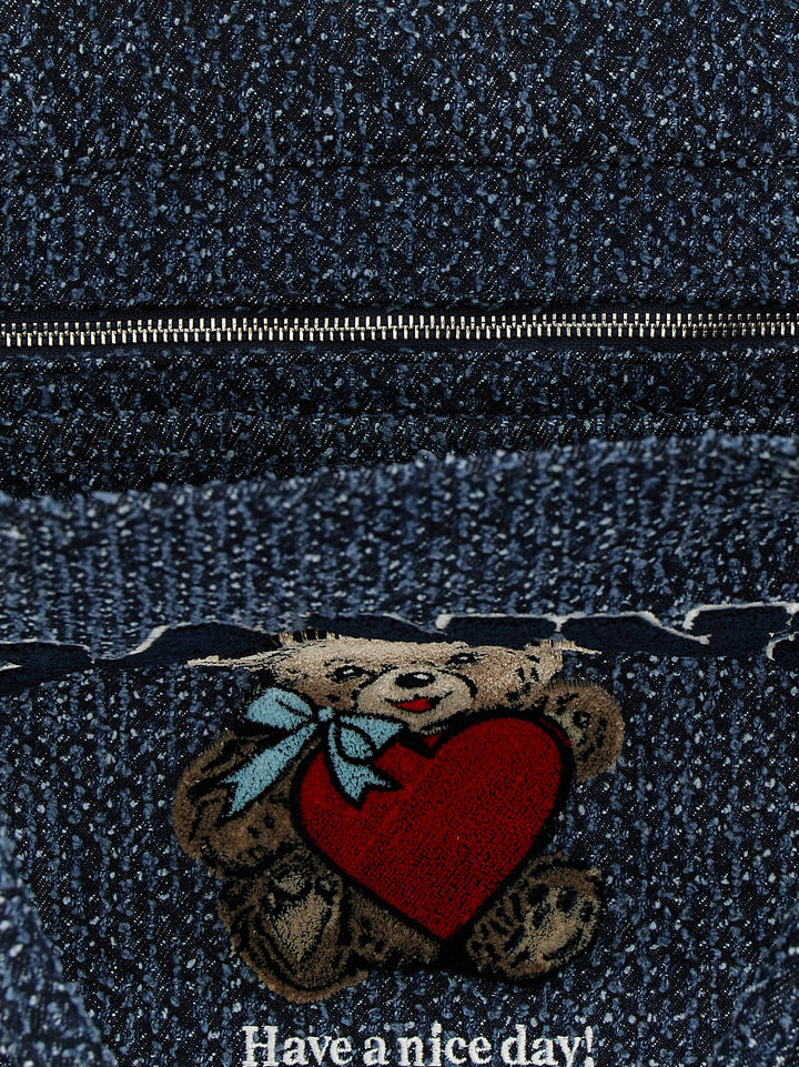 Ganni Bear Tote Bag - Blue | b9baee253a49a5a8dc2b1e55e41b822fe8731a04
