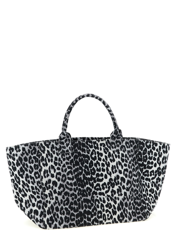 Ganni Leopard Sequin Xxl Tote Tote Bag - Gray | 92e3731a7694ade29d0a29905d0622fe3dd0ce91