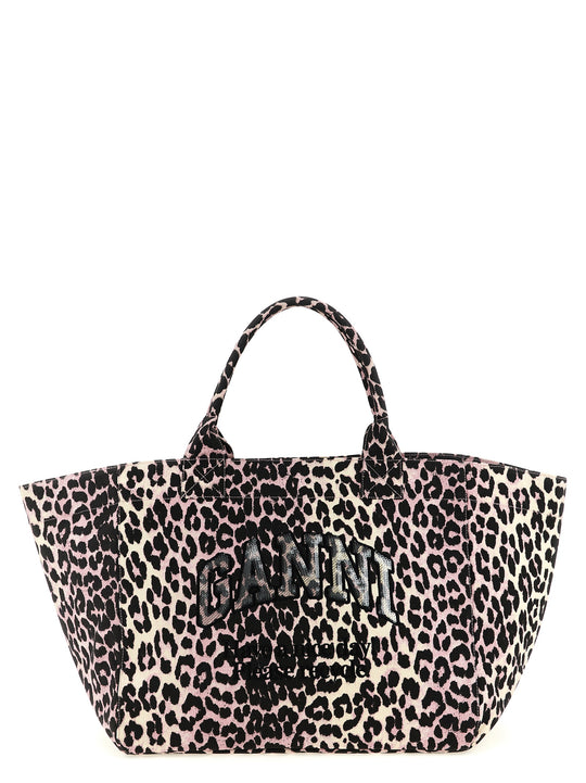 Leopard Sequin Xxl Tote Tote Bag Pink