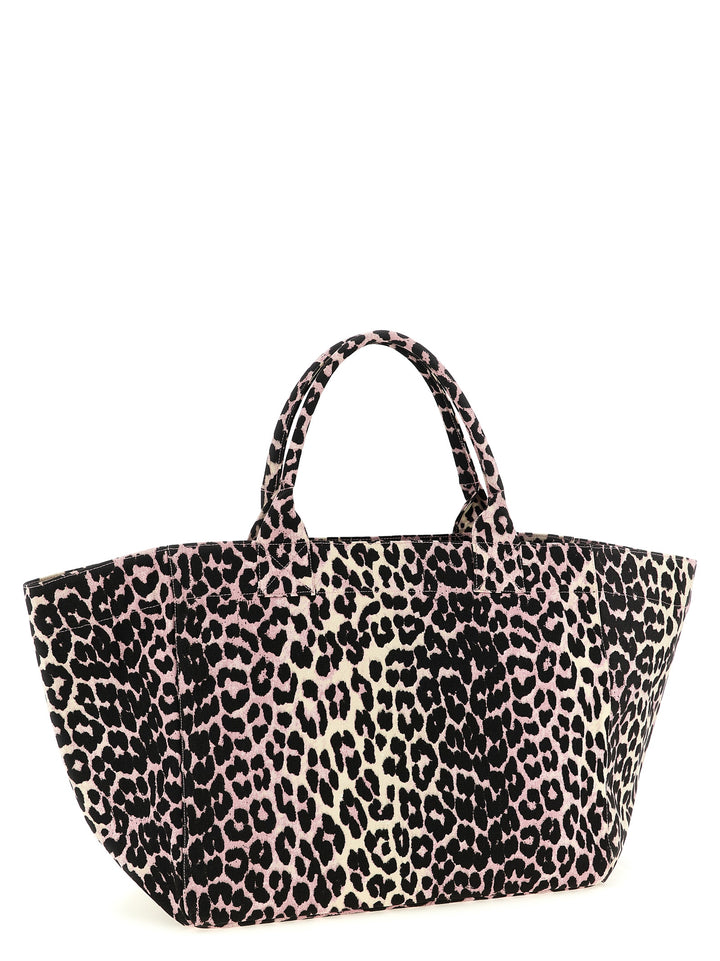 Ganni Leopard Sequin Xxl Tote Tote Bag - Pink | 1a7e4373818ee9c088adaeba2bfda270474ab10c