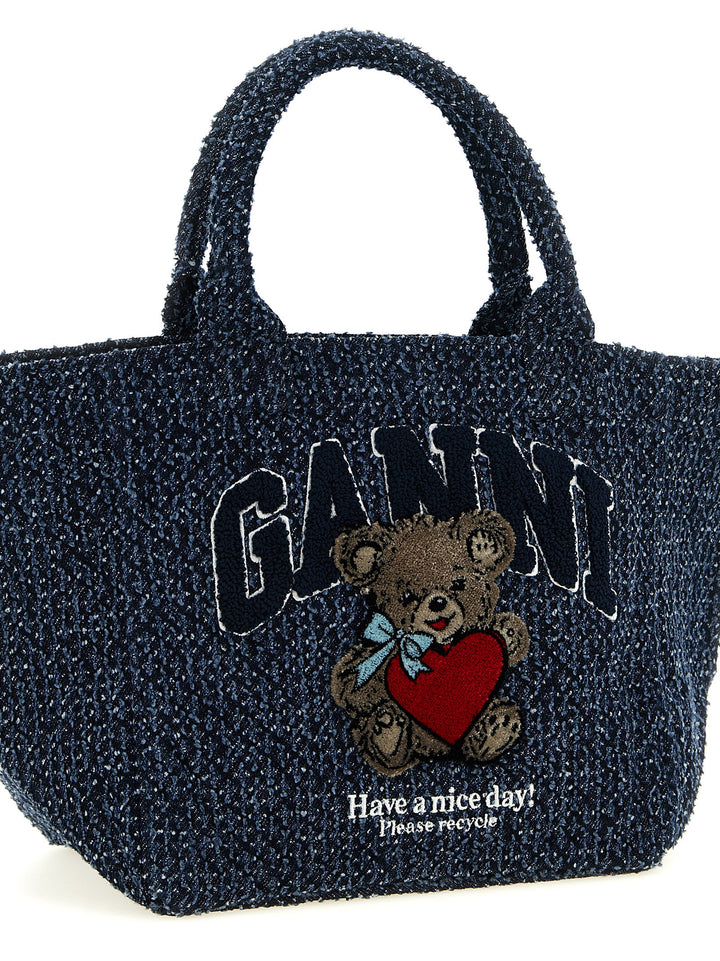 Ganni Bear Tote Bag - Blue | 39404cb81d9bf27d3600b97fefdb90d611501d85