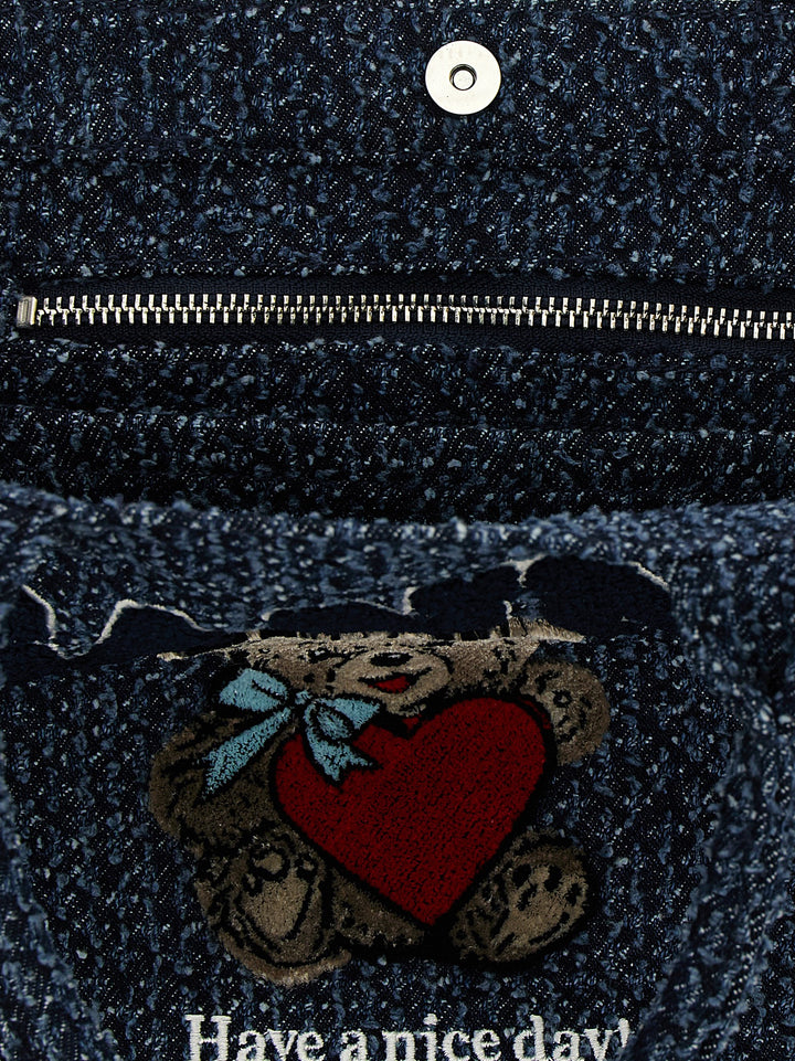 Ganni Bear Tote Bag - Blue | 81d30d33de67d8696a71c46ce26c9ea49696a187