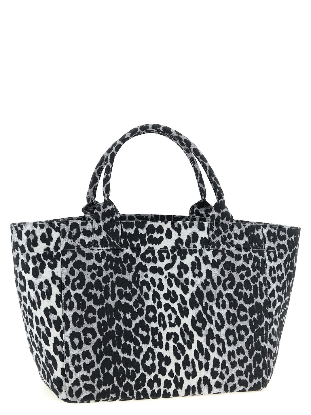 Ganni Leopard Medium Tote Tote Bag - Gray | 28178cba5304263fbd64ee8f230d582a01d3519b