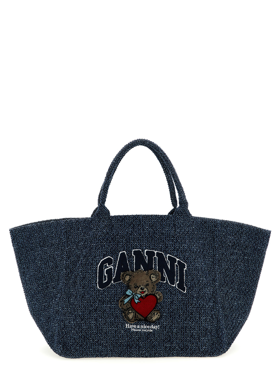 Ganni Xxl Bear Tote Bag - Blue | 67890e073aad6890c133eecfe8d08cea3b550a00