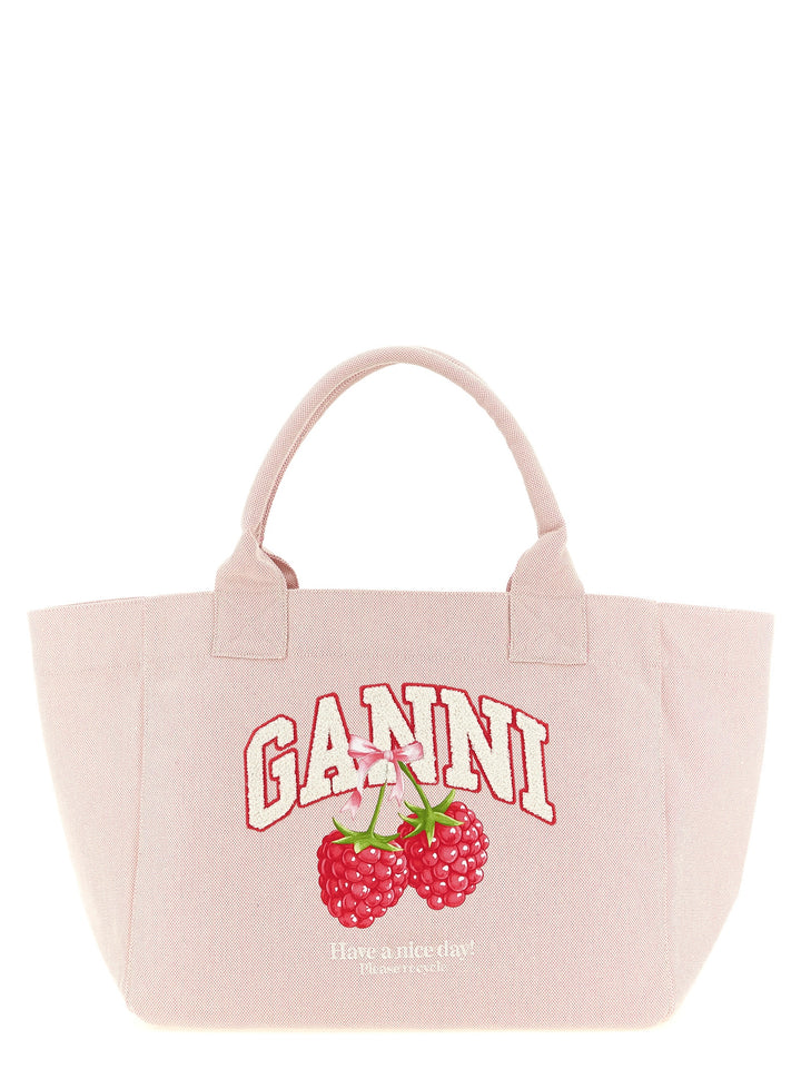Ganni Raspberry Tote Bag - Pink | 9833b595d3ad572007bb52587460cc73a3b737b1