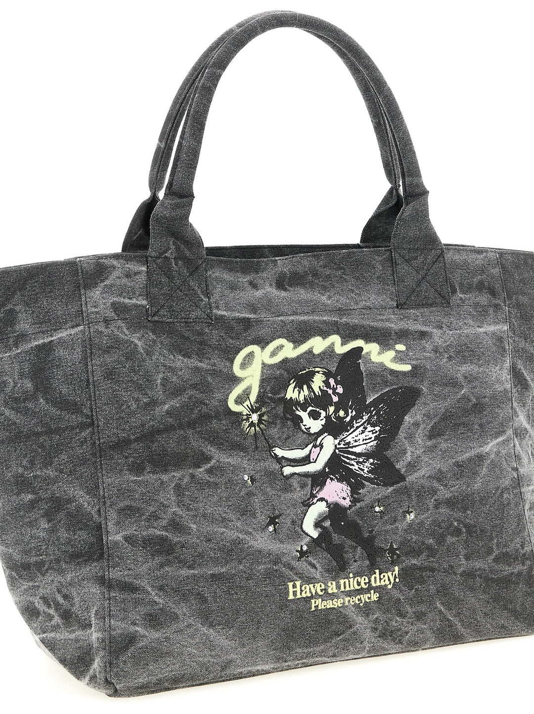 Ganni Fairy Tote Bag - Black | 4e5c510383af20a3dfb29b548a153551d1a36121