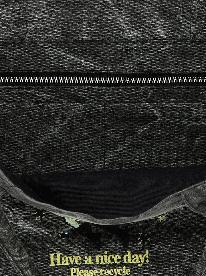 Ganni Fairy Tote Bag - Black | 5be17be2e696b23c8857a8f4e3b7033ba9f5fd1f