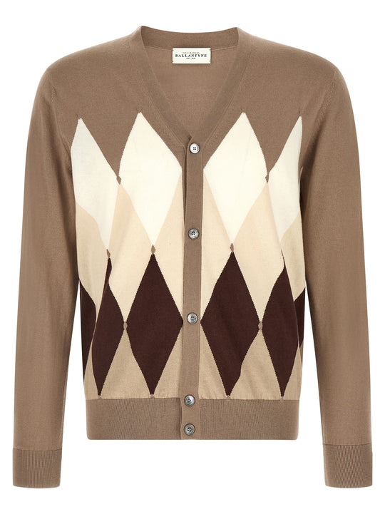 Cardigan Argyle Sweaters And Cardigans Brown