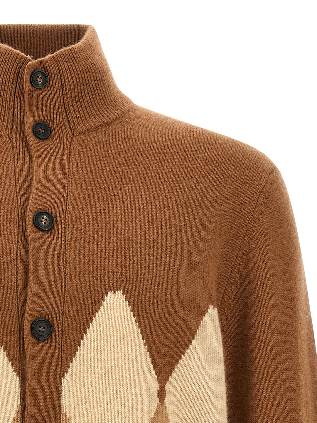 Ballantyne Cardigan Argyle Sweaters and Cardigans - Brown | 800c648ef32e950530ddab5ca1dc085b7eebe01c
