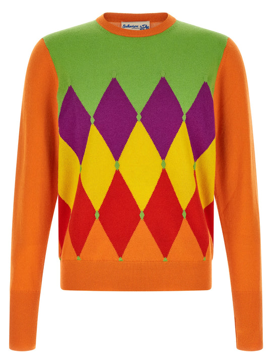 Classic Diamond Sweaters And Cardigans Orange