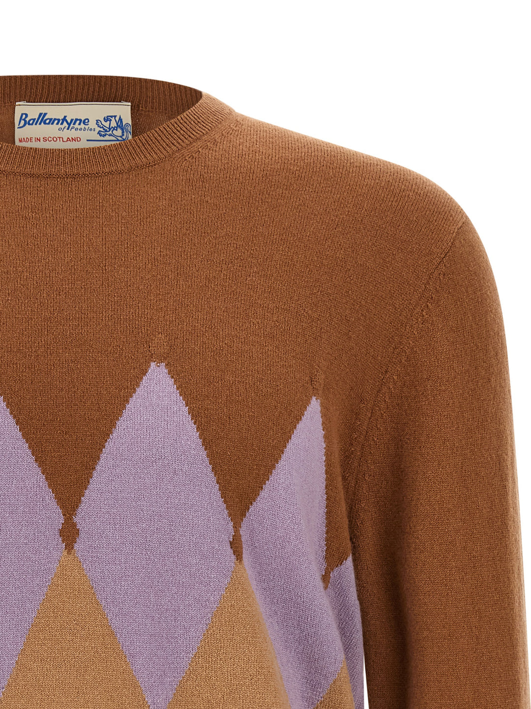 Ballantyne Argyle Sweater Sweaters and Cardigans - Brown | 6d6a401ec998a5f79f498094b6a0a0909dc530fe