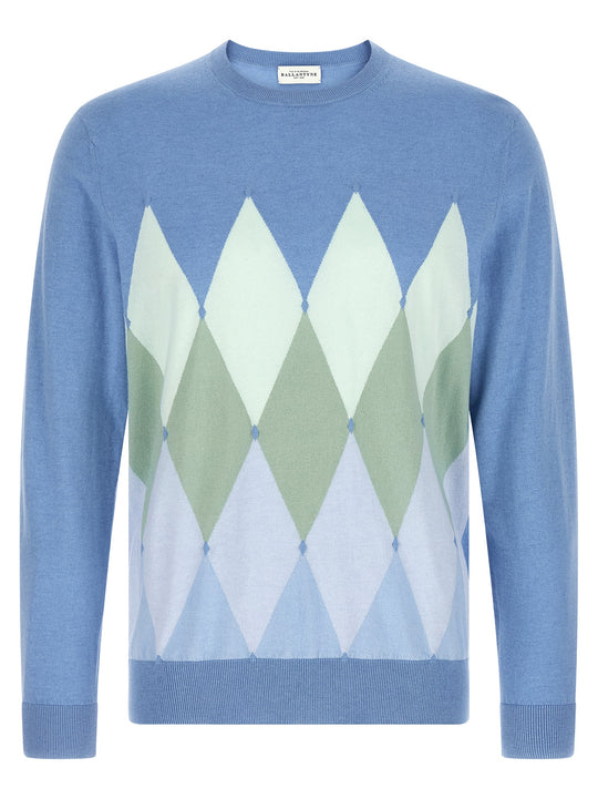 Argyle Sweater Sweaters And Cardigans Light Blue
