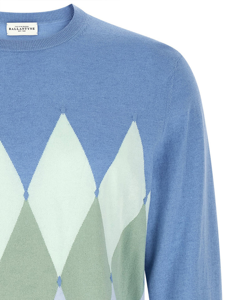 Ballantyne Argyle Sweater Sweaters and Cardigans - Light Blue | f5cf0b9d469851f9448fcf51965652ca0fd5b65e