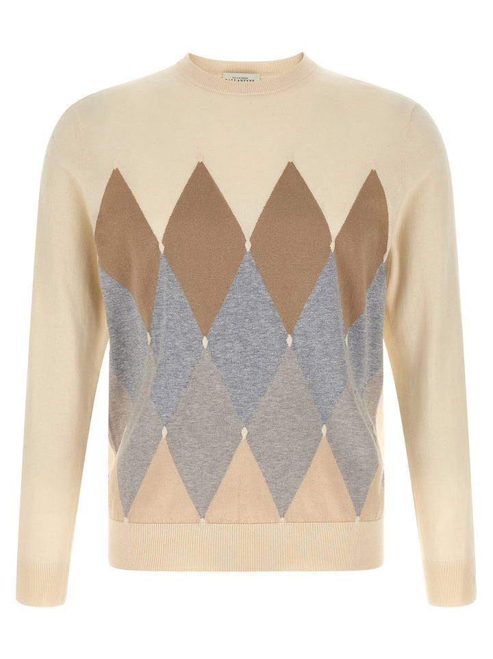 Ballantyne Argyle Sweater Sweaters and Cardigans - Beige | 58dddc08d929484ac9895323ccf68ed8fe404e03