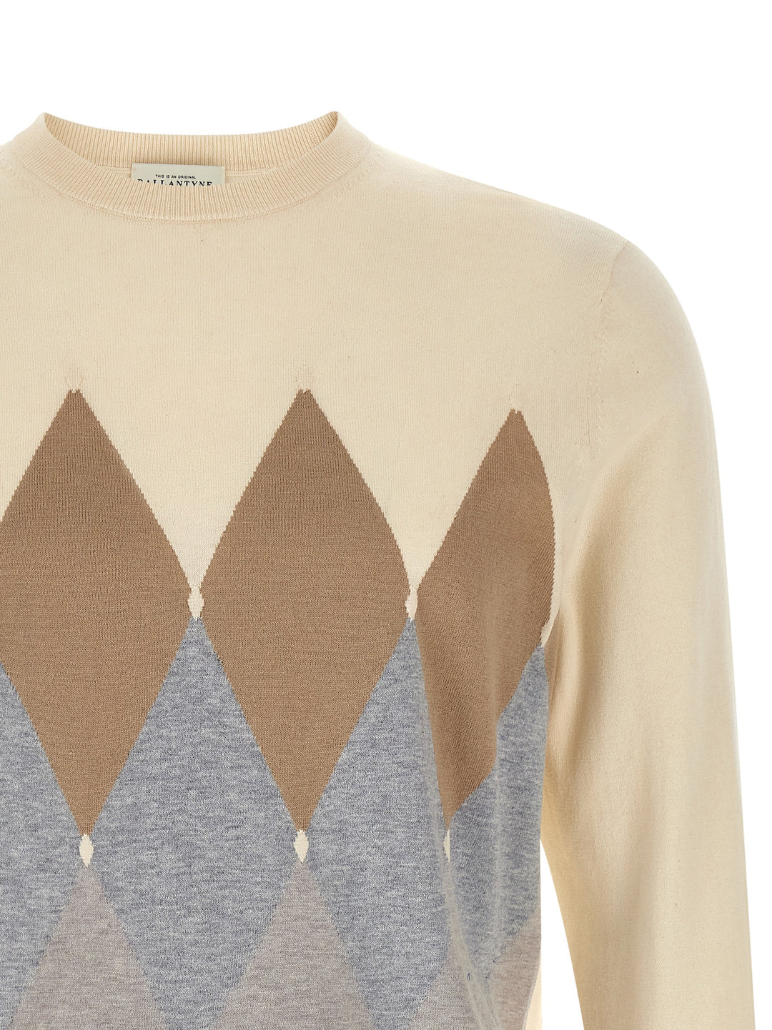 Ballantyne Argyle Sweater Sweaters and Cardigans - Beige | 49ffcc1e602ad83d0834a1940fd777be630d546d