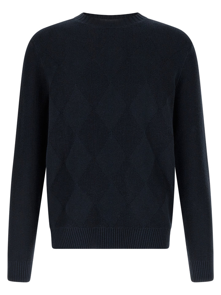 Ballantyne Diamond Intarsia Sweater Sweaters and Cardigans - Blue | c6ba275c3cf0a0d89f114768d8893419b804b55f