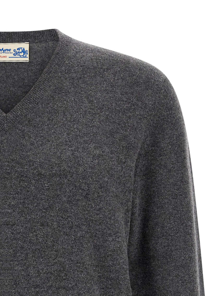 Ballantyne V-Neck Sweater Sweaters and Cardigans - Gray | 11a289ebbe0256a5f47304362dd1b460fe7e927b