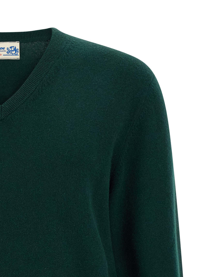 Ballantyne V-Neck Sweater Sweaters and Cardigans - Green | 462522e55c94403aa5b77e71292b2ee3764fc4ee