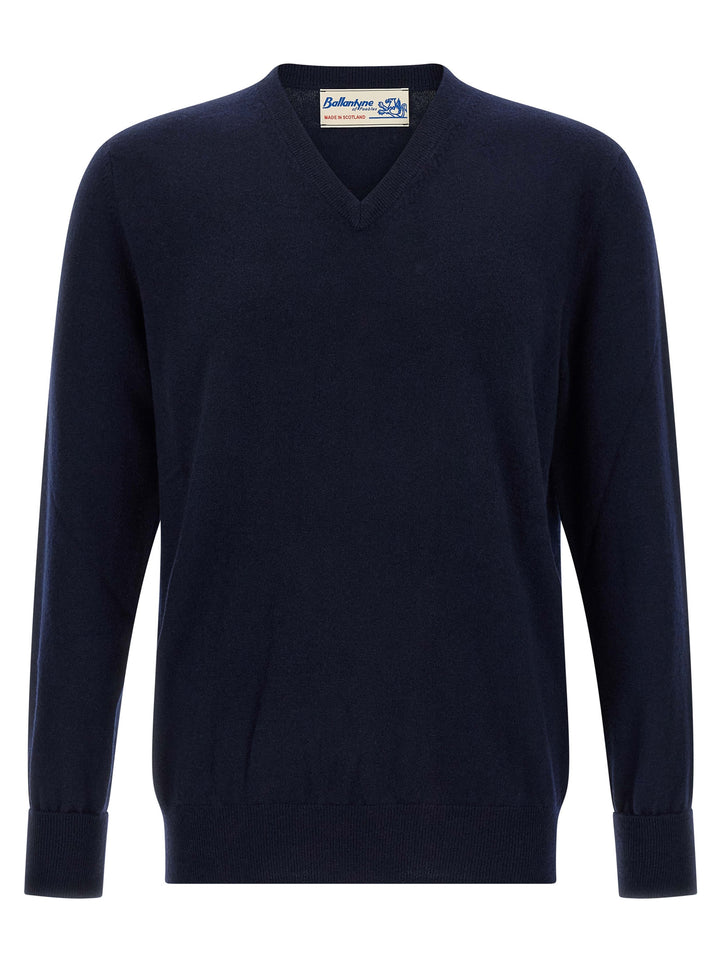 Ballantyne V-Neck Sweater Sweaters and Cardigans - Blue | 2346ee614205b0d7ec2074cb7e4512183e0f743b