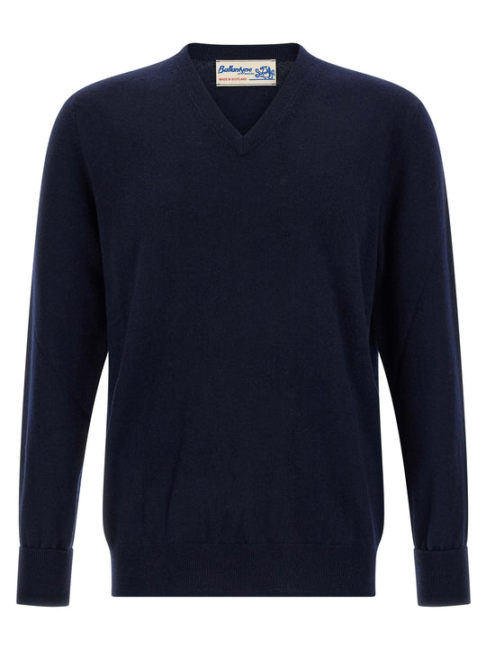 V-Neck Sweater Sweaters And Cardigans Blue