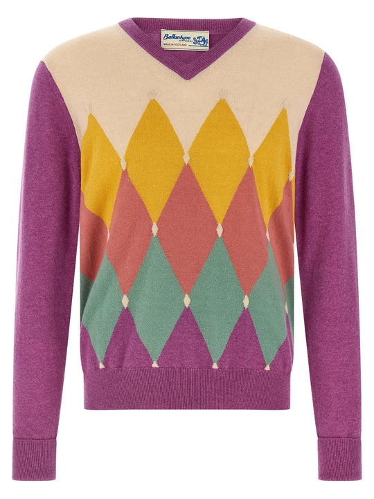 Argyle Sweater Sweaters And Cardigans Purple